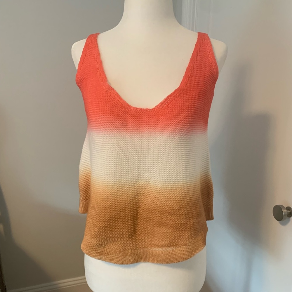 Storia cotton knit ombré tank top
